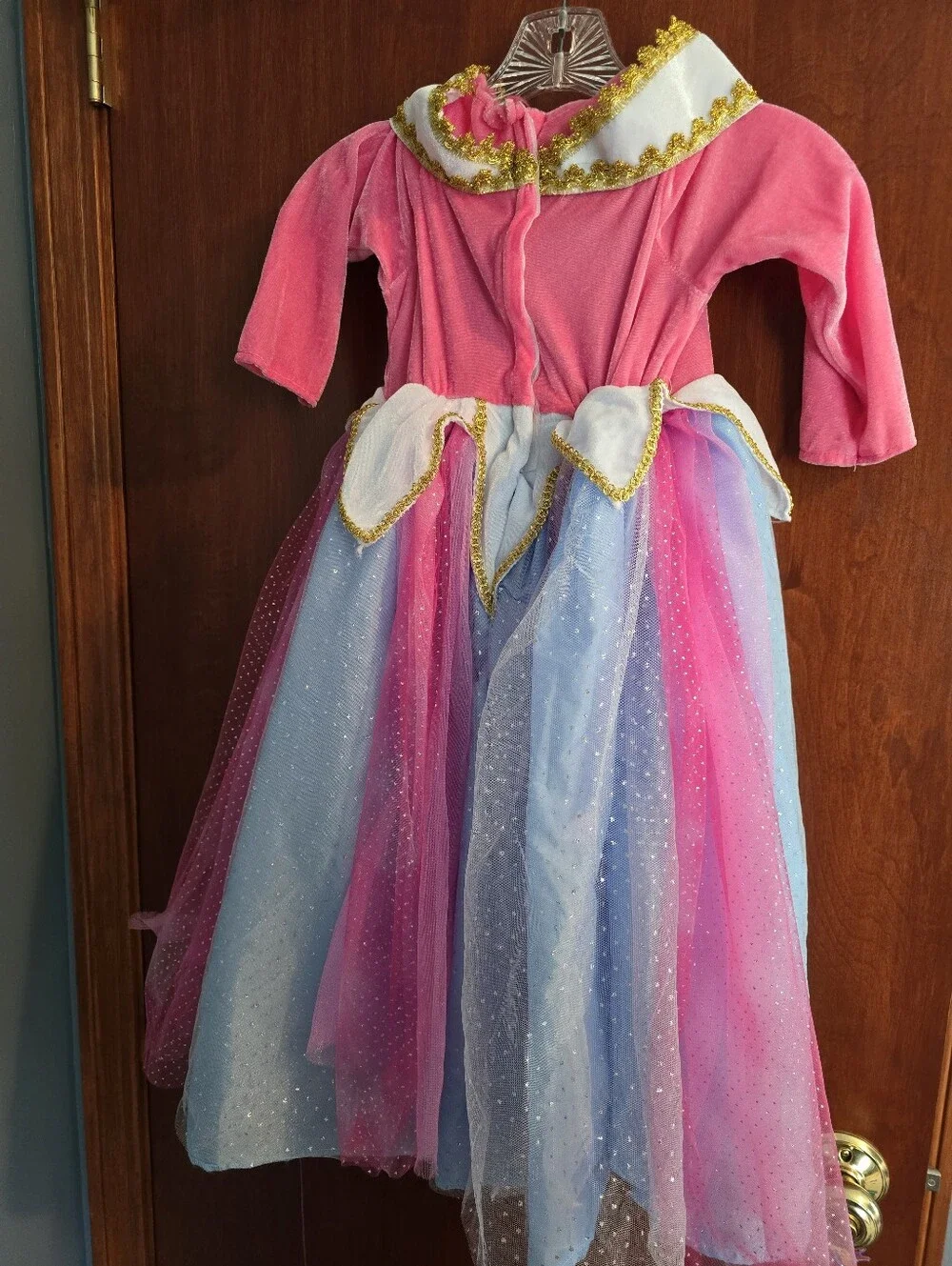 Pink & Light Blue Princess Costume Dress for Kids